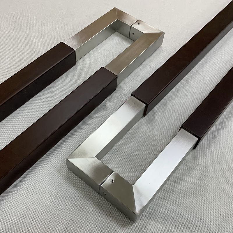 实木古铜大门拉手玻璃门拉手木门把手豪华大拉手现代中式拉手褐色1500