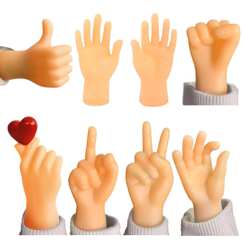 抖音迷你整蛊芭比网红小手逗猫猫玩具橡胶硅胶小手搞怪可爱撸猫小手