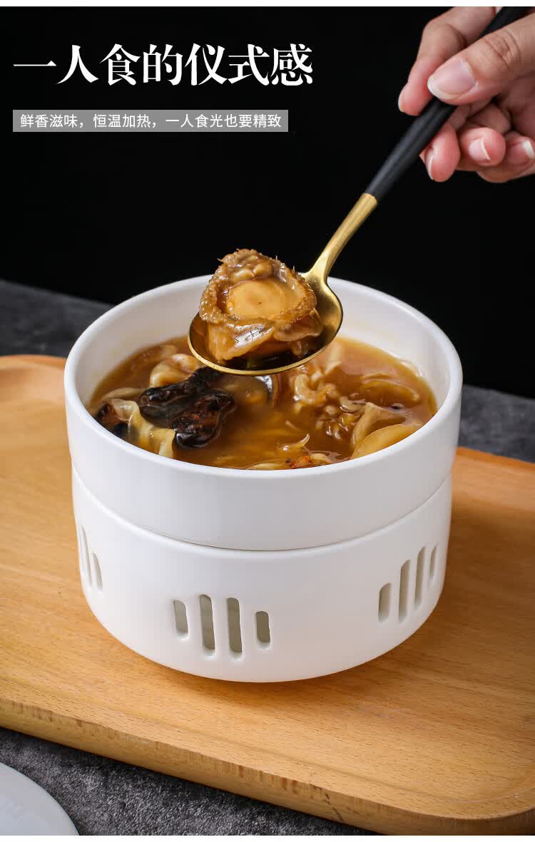 景德镇陶瓷炖盅蜡烛加热碗炖盅位上餐具会所鲍鱼捞饭小米辽参汤盅燕窝