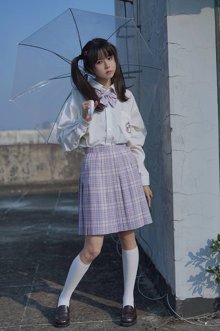 梗豆物语原创jk制服百褶裙独角兽毛料软萌学院风少女格裙a款独角兽