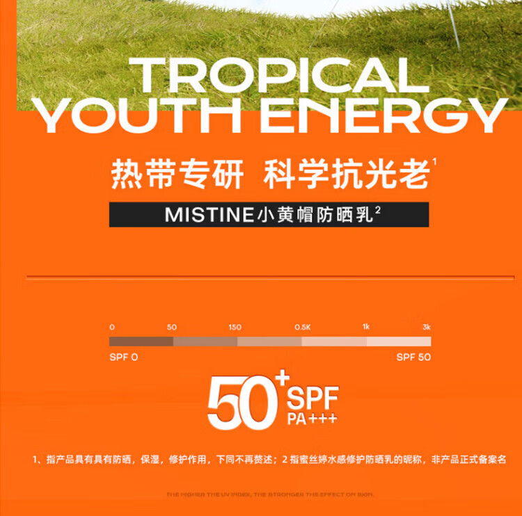 蜜丝婷（Mistine）泰国版水润防晒霜乳学生军训小黄帽60ml 面部防晒男女可用SPF50 【23年版大容量】小黄帽90ml