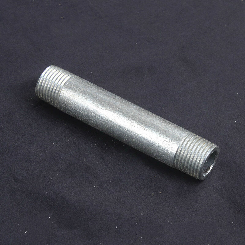 6分镀锌管外丝螺纹钢管套丝双头丝对丝加厚晾衣架铁管带牙外径25206分