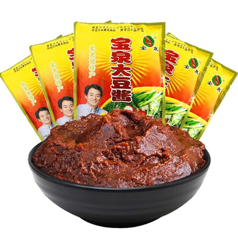 宝泉大豆酱500g袋装东北宝泉岭豆瓣酱东北农家大酱黄豆酱蘸菜蘸葱酱