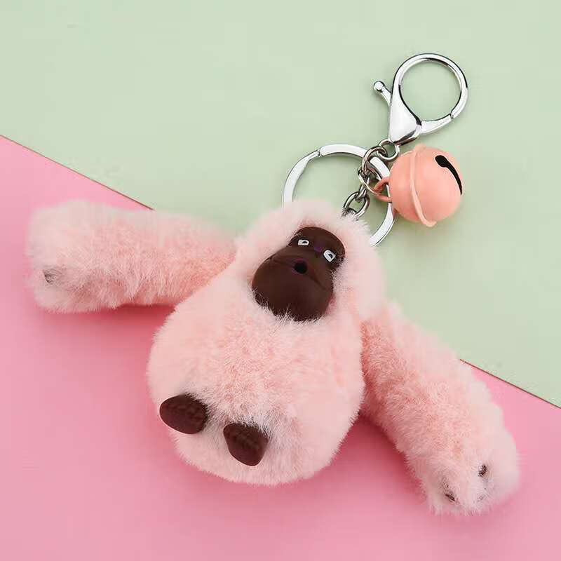 简菲蝶新品小猴子挂件创意可爱大猩猩毛绒钥匙扣新款情侣包包挂件汽车