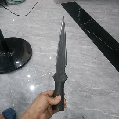 红缨枪 红缨矛弹簧钢手工锻打镖枪头镖投掷枪头霸王枪头红缨枪武术