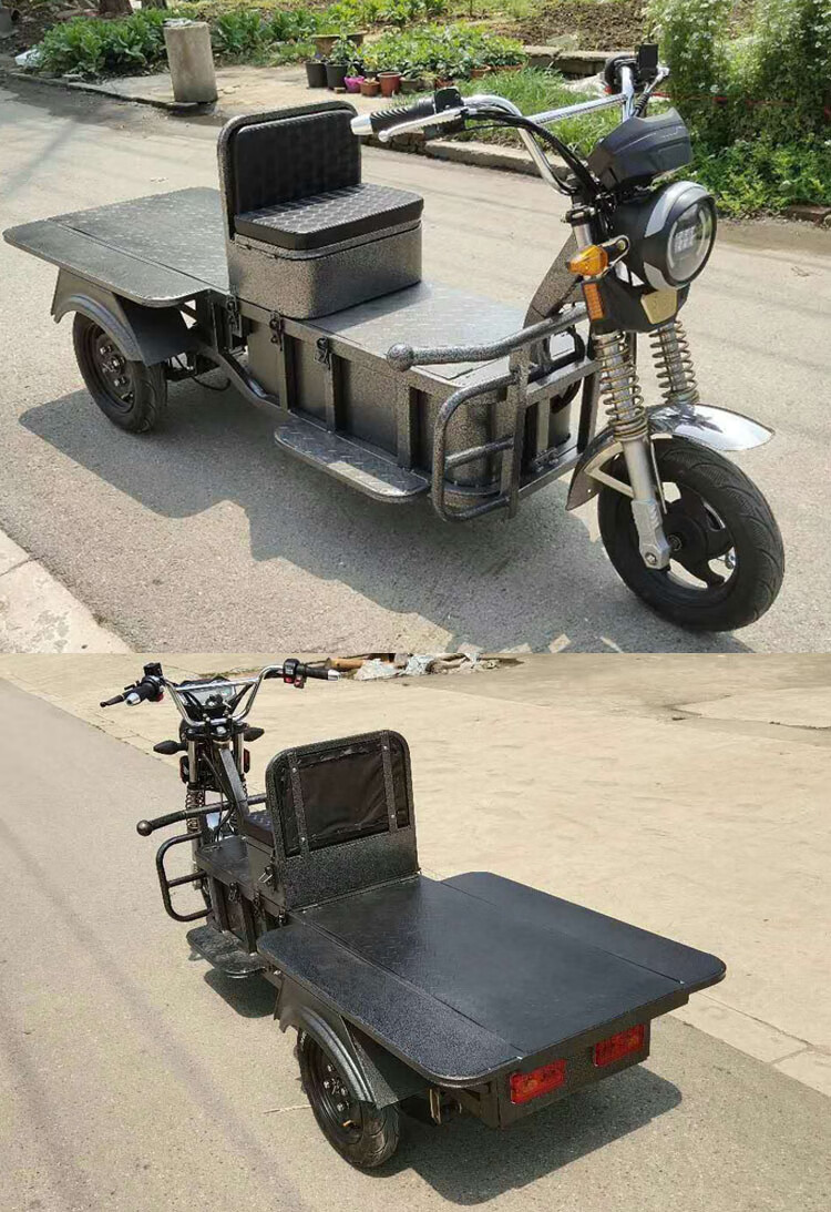 新款载重王电动车电瓶三轮车大力神外卖快递送餐货运路霸家用长跑加长