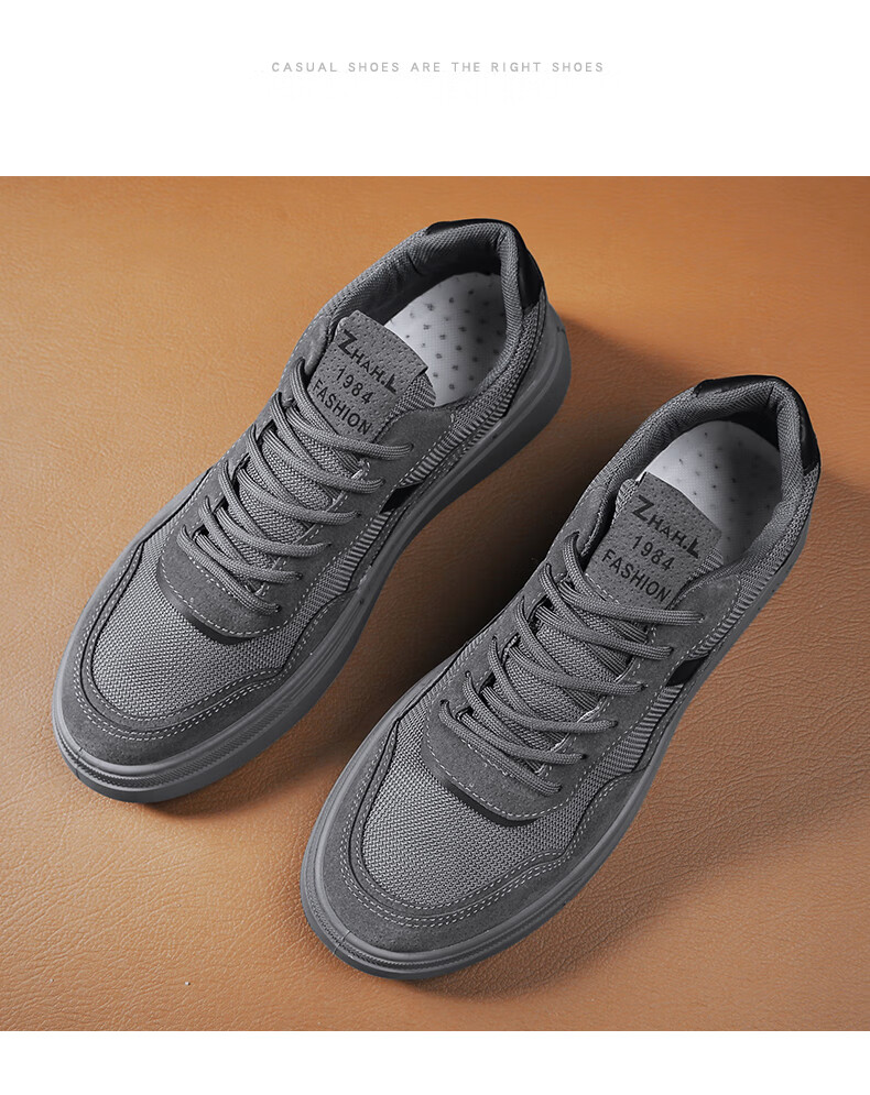 鳄鱼恤 crocodile 休闲板鞋秋季新款四季款男鞋超纤皮运动风休闲鞋