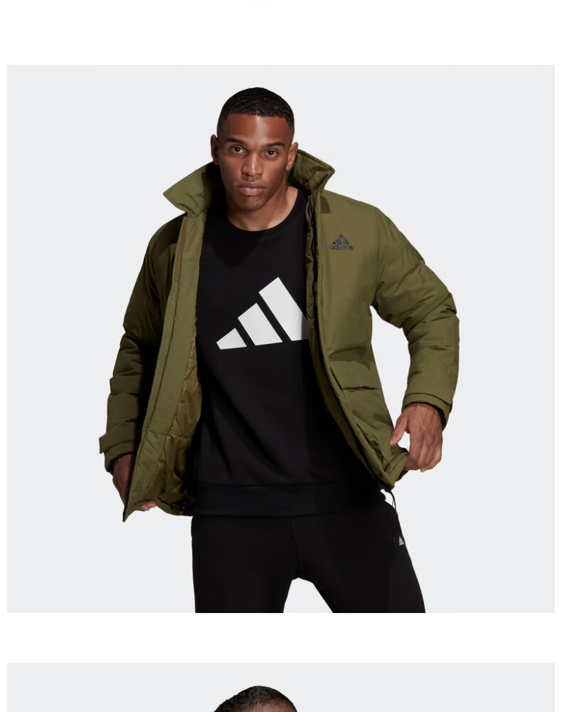 adidas阿迪达斯官网男装冬季户外运动棉服gv5357深橄榄绿al180100a