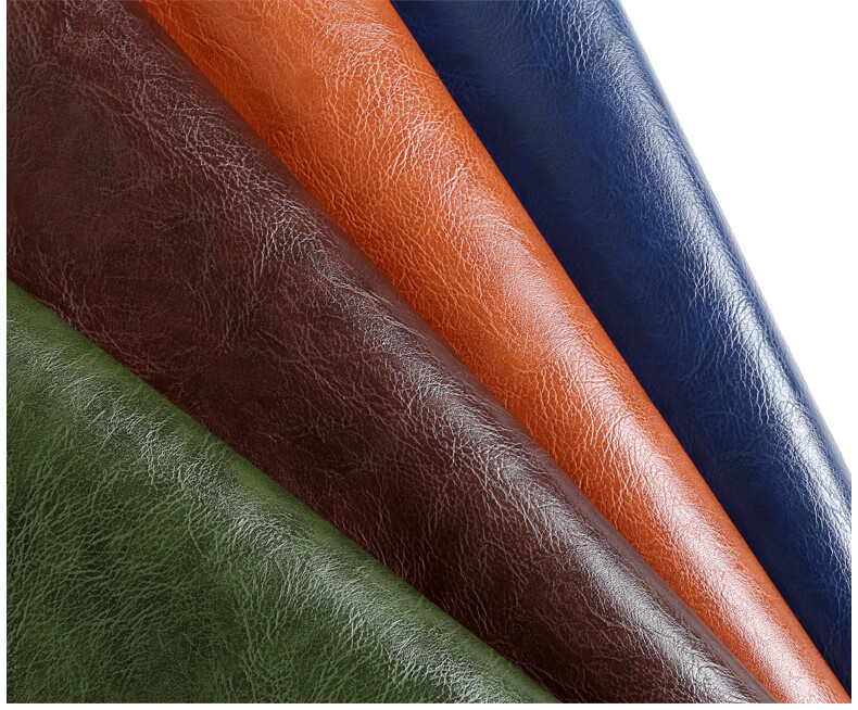 人造革皮料人造皮革面料疯马皮沙发软包汽车家具防水皮革pu仿皮料复古