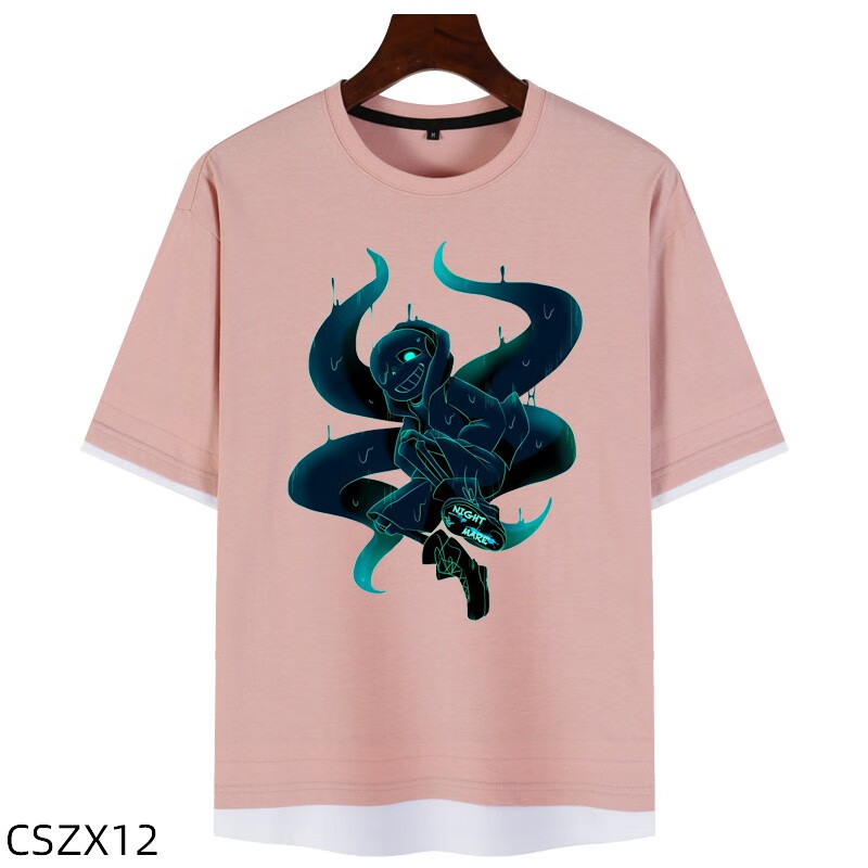 传说之下sans同款衣服undertale短袖t恤青少年学生韩版衣服男 白色1