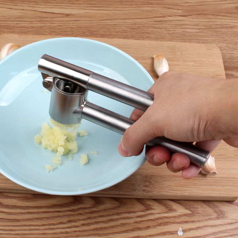 加长304不锈钢压蒜器大蒜挤蒜器蒜泥器剥蒜器厨房小工具蒜蓉器1个装
