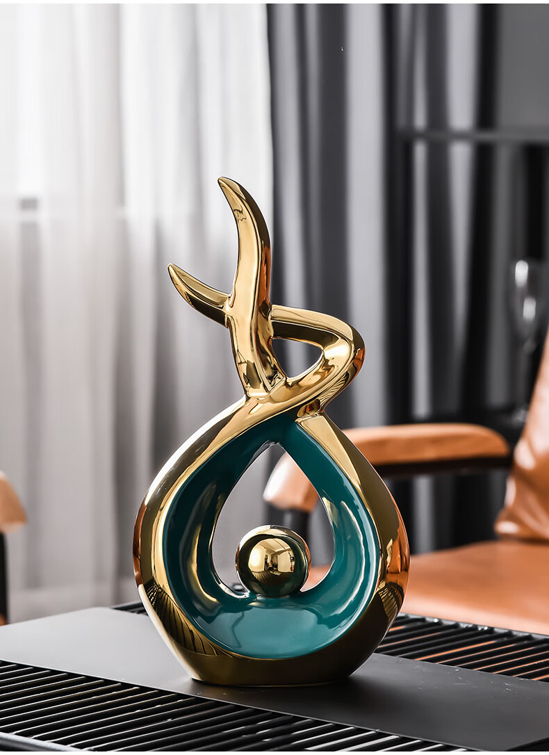 高档酒柜摆件装创意家居玄关摆件客厅电视柜酒柜装饰陶瓷工艺品现代