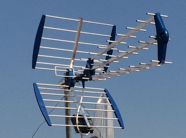 dtmb增益远程电视室外地面波接收鱼骨八木数码数字高清天线天蓝色5m