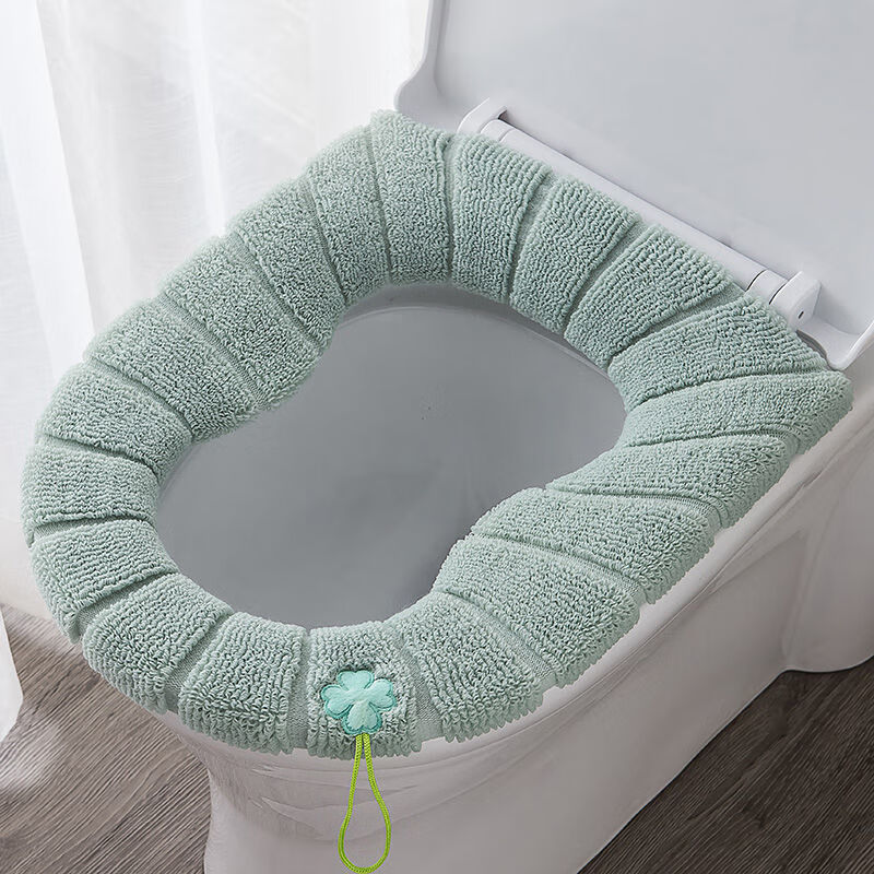 全包裹马桶垫葫芦形坐便器马桶座套秋冬加厚大马桶通用加大款两个装粉