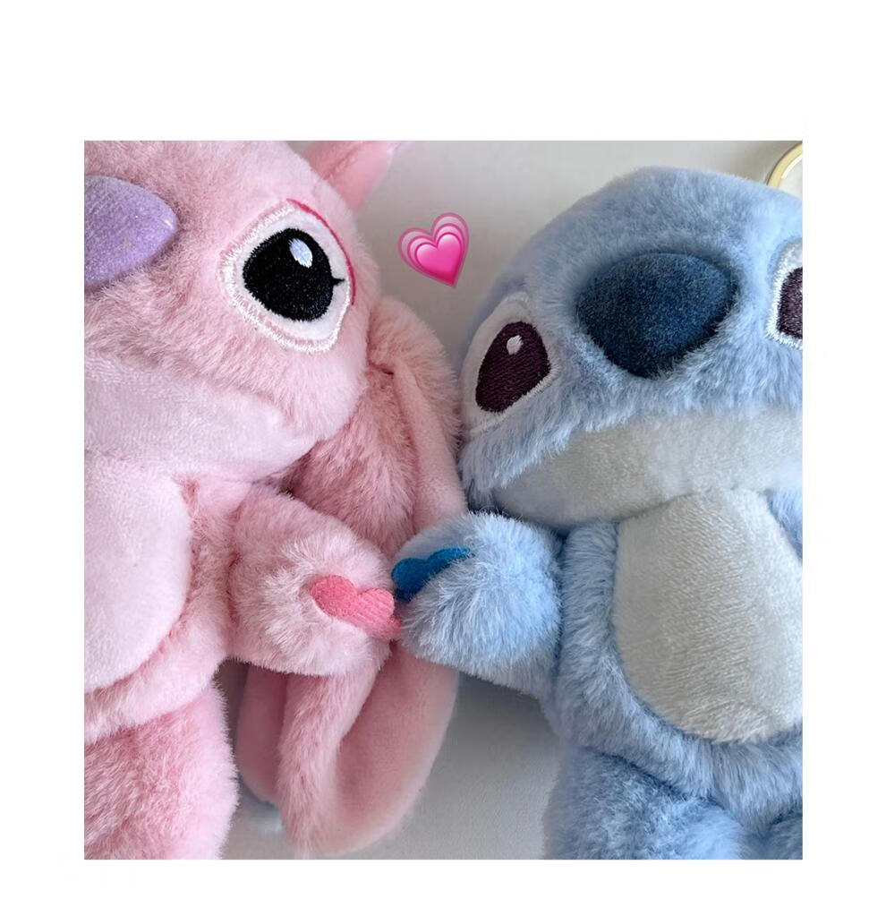 钥匙扣情侣ins可爱卡通史迪仔毛绒钥匙扣挂件史迪奇安琪情侣玩偶公仔