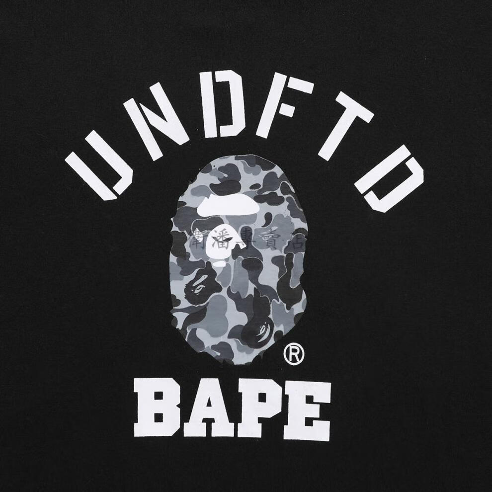 bape 日系潮牌bape短袖联名款迷彩猿人头纯棉圆领休闲宽松情侣短袖t恤