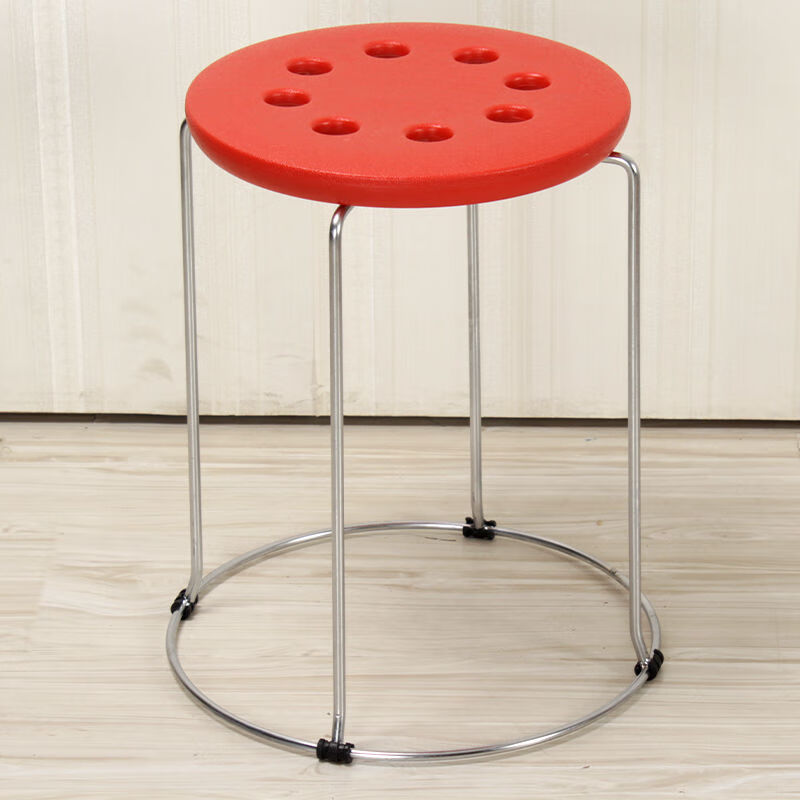 鞋凳铁凳铁圆凳子加厚钢筋凳四张起发加粗四柱10mm实心钢筋皮面咖啡格