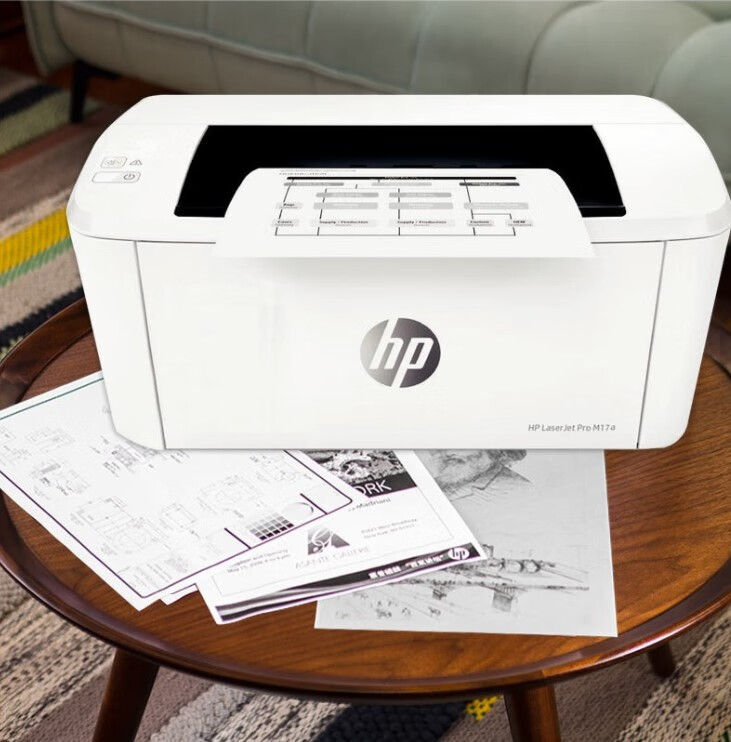 惠普hp108w小型无线wifi激光黑白打印机高速家用办公作业琦莎惠普108a