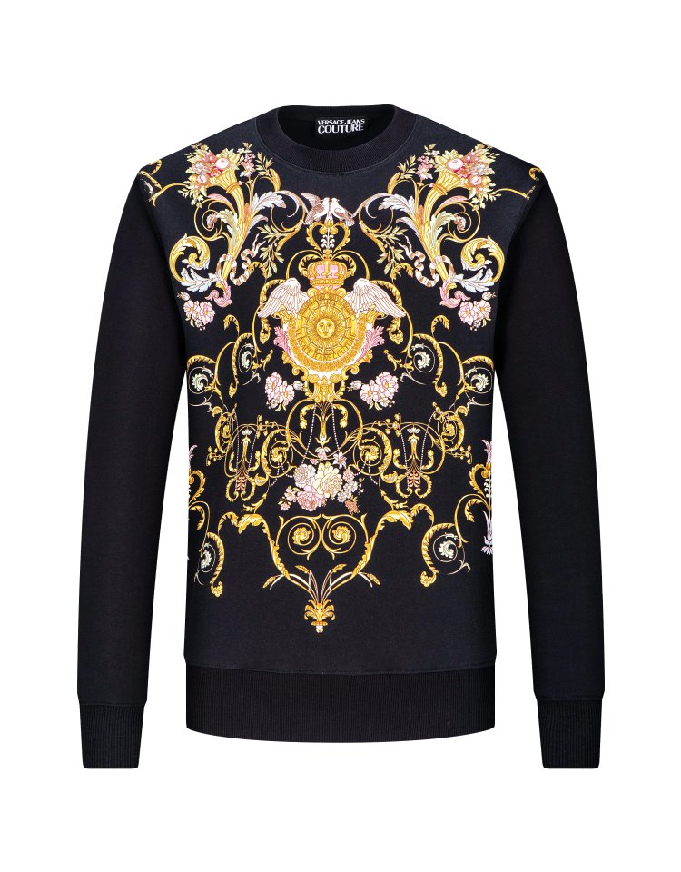 范思哲versace jeans couture男装21春夏男士凡尔赛宫印花卫衣 b7gwa7