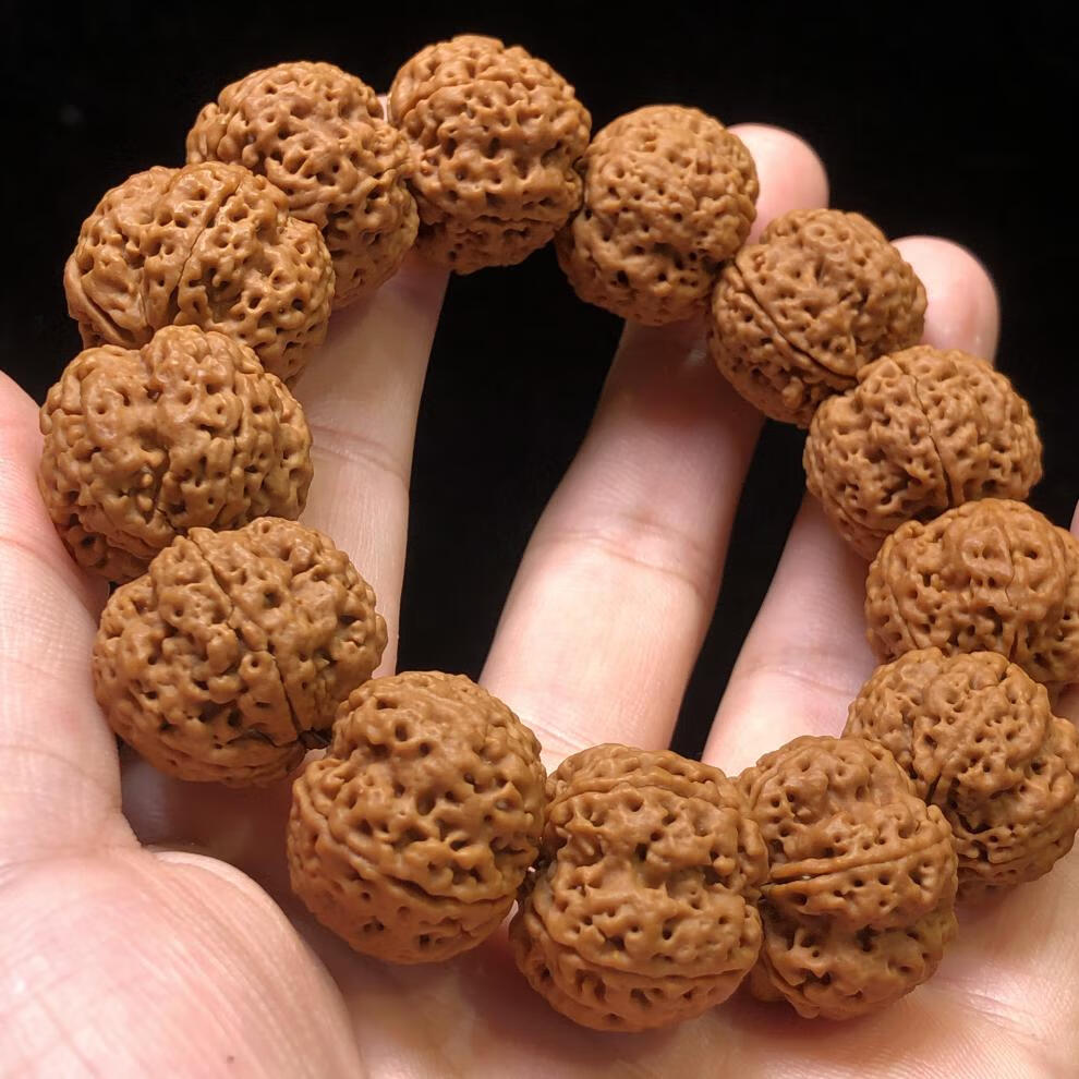 珍韵缘尼泊尔5瓣姜黄皮满肉矮桩老树五星蜂王蜂窝大金刚菩提子手串满