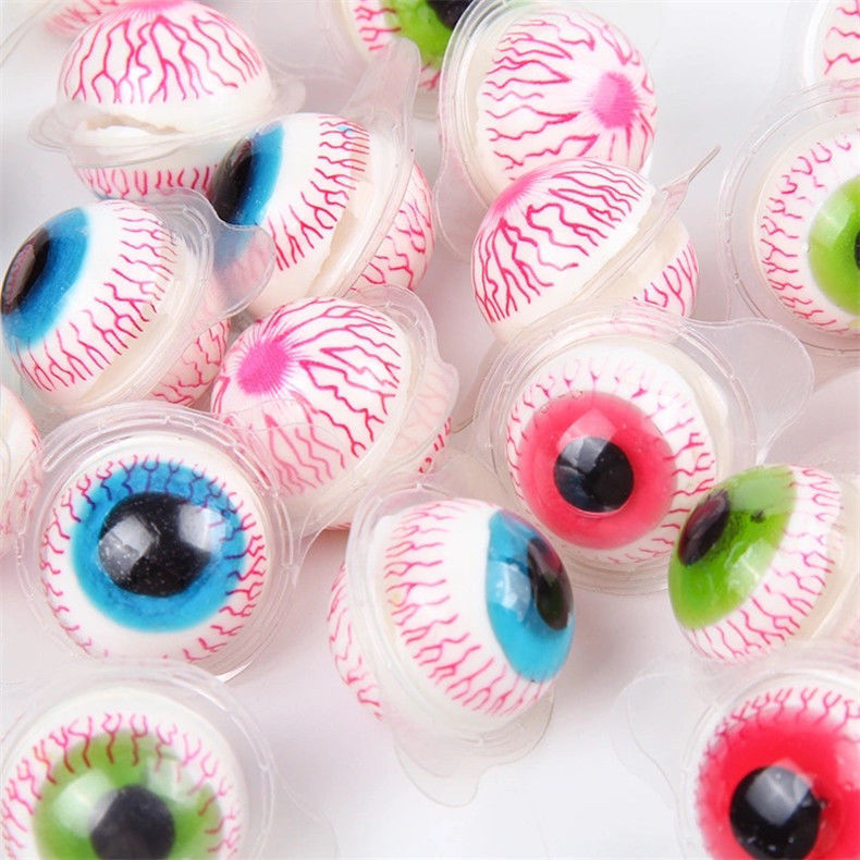 恬诚地球眼球火星糖15g50粒小萌鸭网红3d恶搞儿童果汁橡皮软糖恬诚