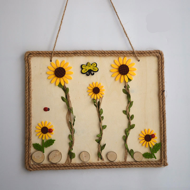 新款幼儿园环创吊饰材料包手工教室走廊挂饰原木色田园风森系空中装饰