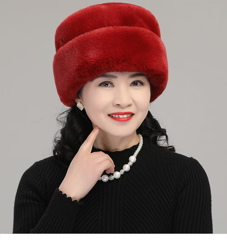 恒源祥高端品牌特价捡漏中老年人帽子女士户外冬季奶奶老人棉帽子东北