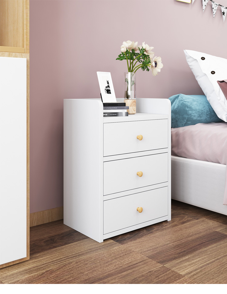 卧室柜子矮柜床头柜实木北欧卧室储物柜现代简约经济型床边收纳柜置物