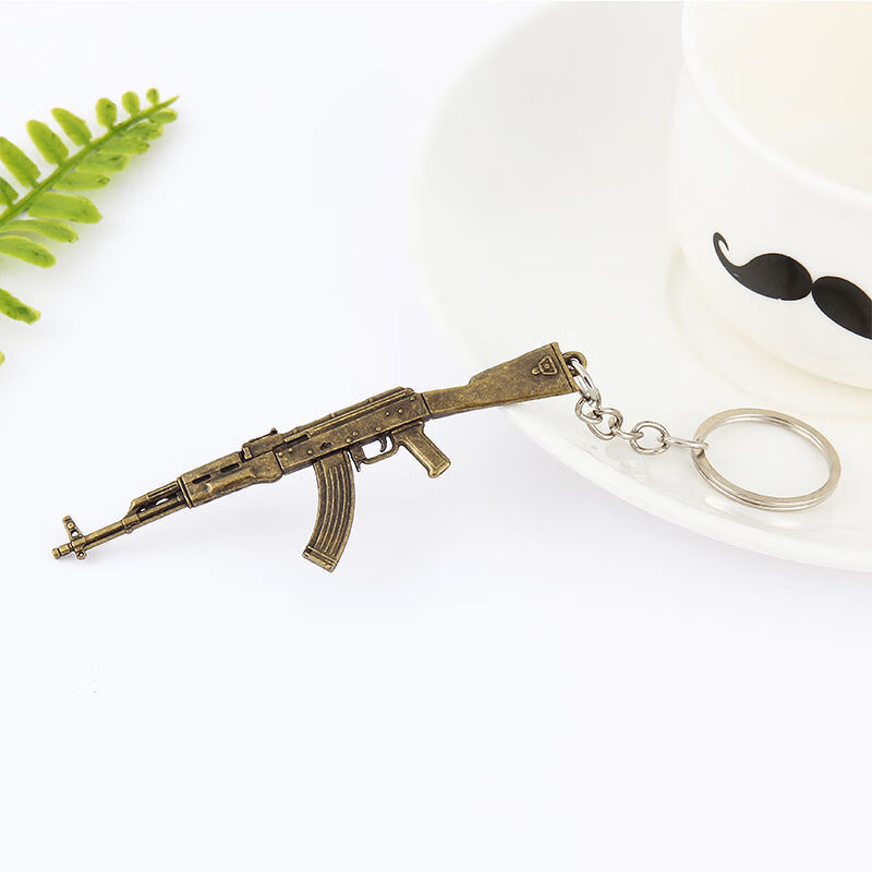 皮肤98和平精英吃鸡游戏钥匙扣416迷你小礼品挂件 9cm枪色akm【图片