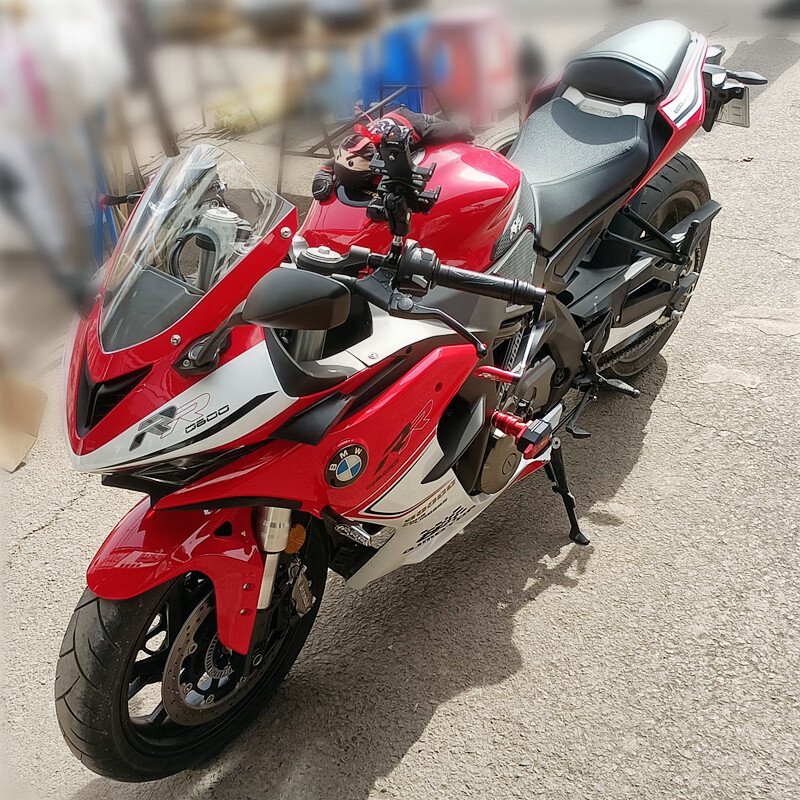 钱江追350牛角护手适用钱江赛600rr srk600 铝合金车把防摔配件 红色