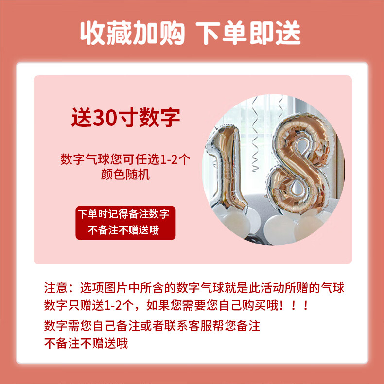 生日装饰网红女孩生日快乐气球装饰品场景布置儿童女童女宝派对女神背景墙 带灯-金色豪华套餐(记得备注数字哦)