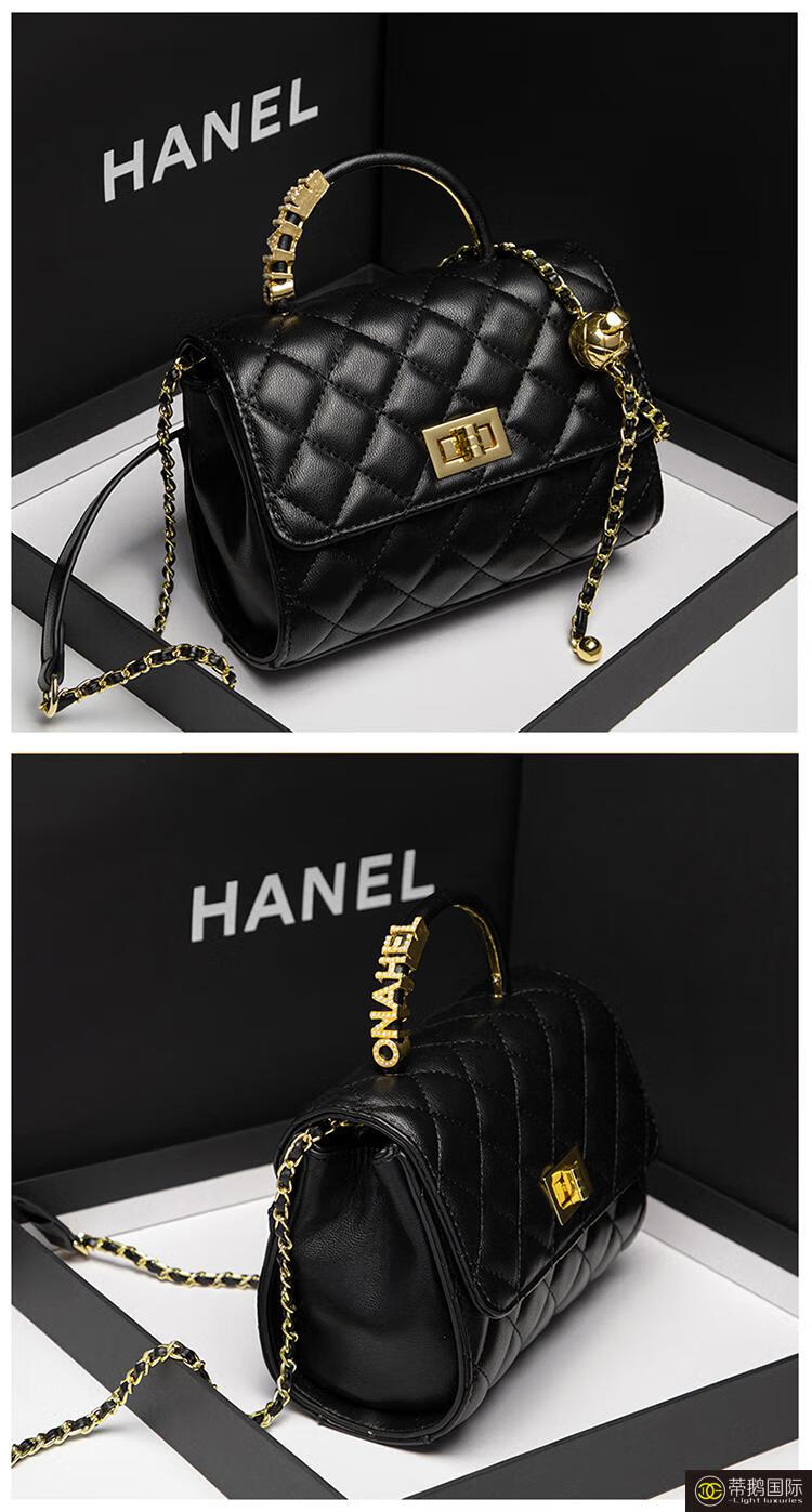 奢侈品牌高端大牌女包2021新款潮小香风金球链条包斜挎夏季超火小包包