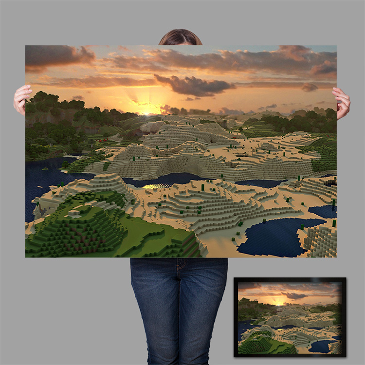 我的世界海报minecraft 我的世界海报装饰挂画定制游戏周边宿舍背景墙