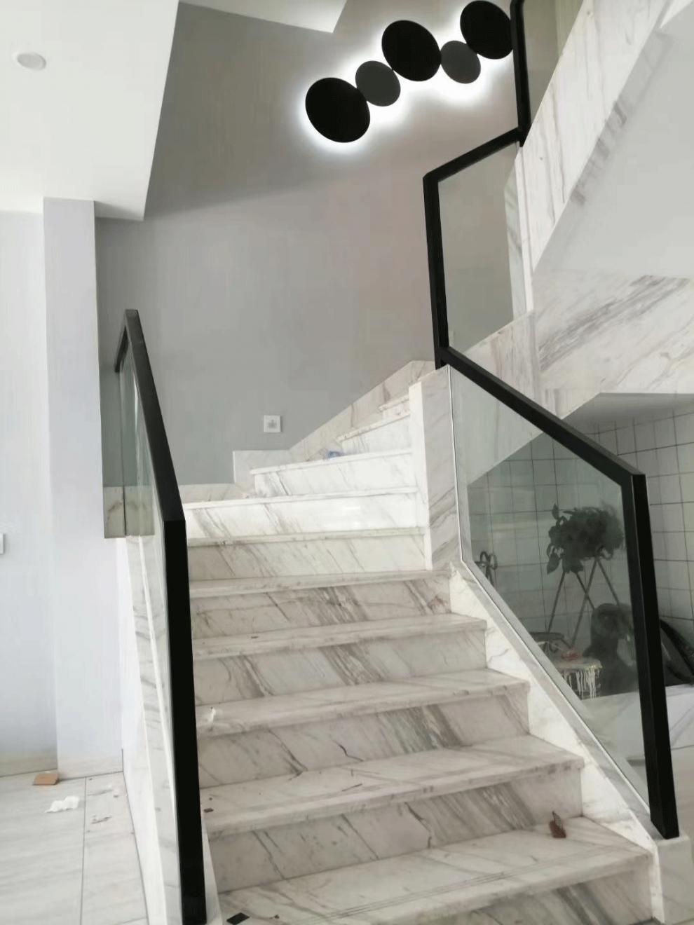 玻璃护栏楼梯扶手栏杆u型地埋槽钢玻璃卡槽预埋阳台轨道工程无框飞昂