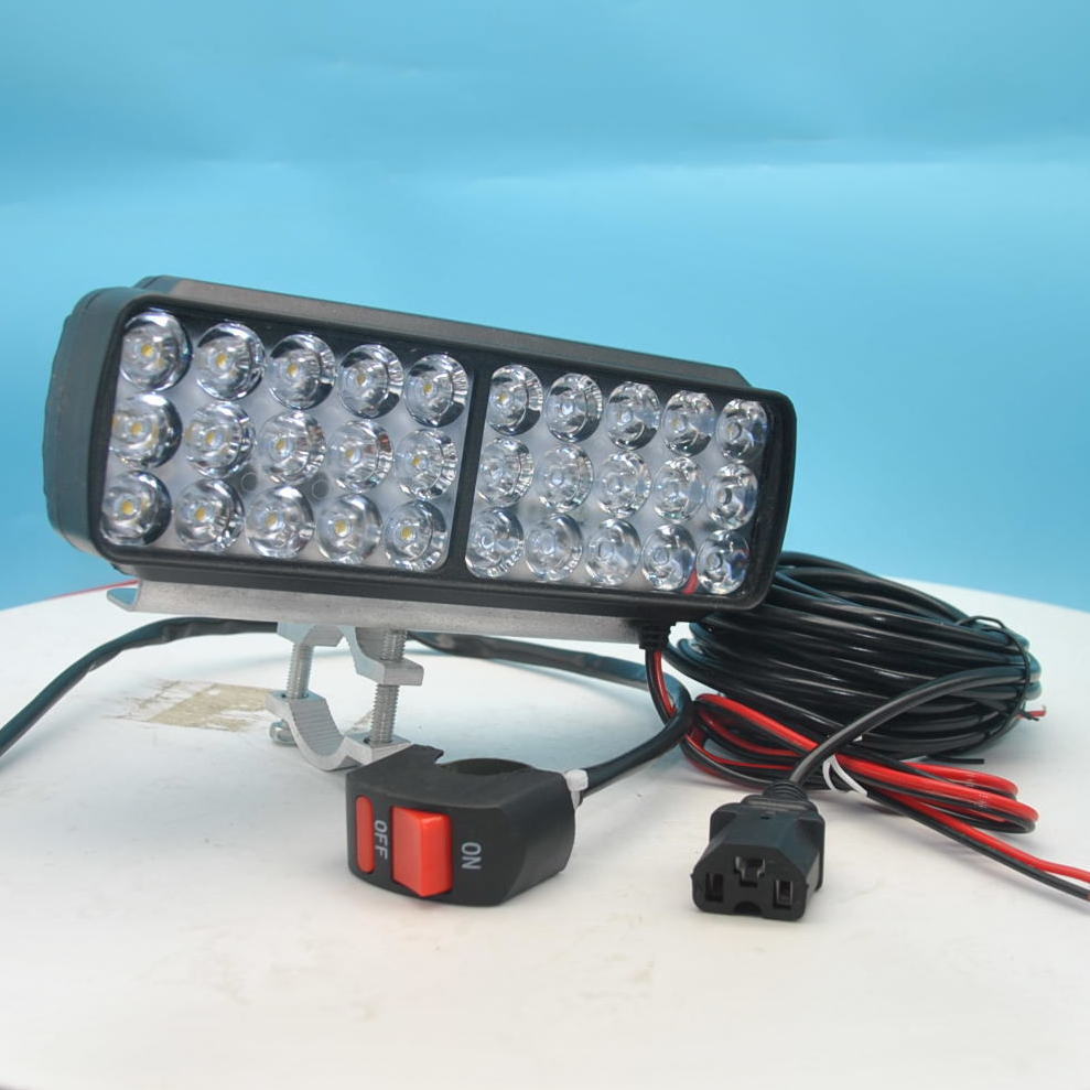 电动三轮车前大灯电动摩托车灯三轮车电瓶前改装外置超亮强光射车led