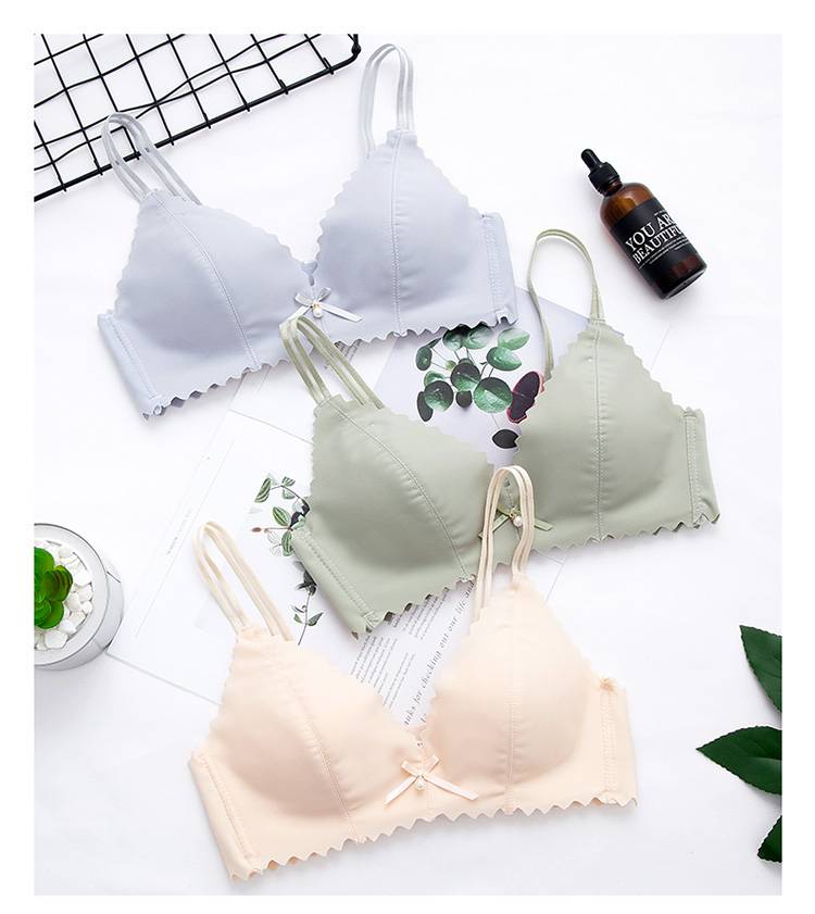 浪莎无痕内衣套装学生少女胸显小调整型女士无钢圈文胸纹胸衣聚拢胸罩