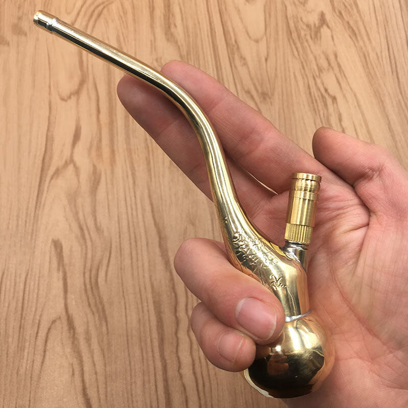 抽烟神器迷你便携黄铜水烟壶 纯铜水过滤烟斗男士水烟袋 两用单用卷烟