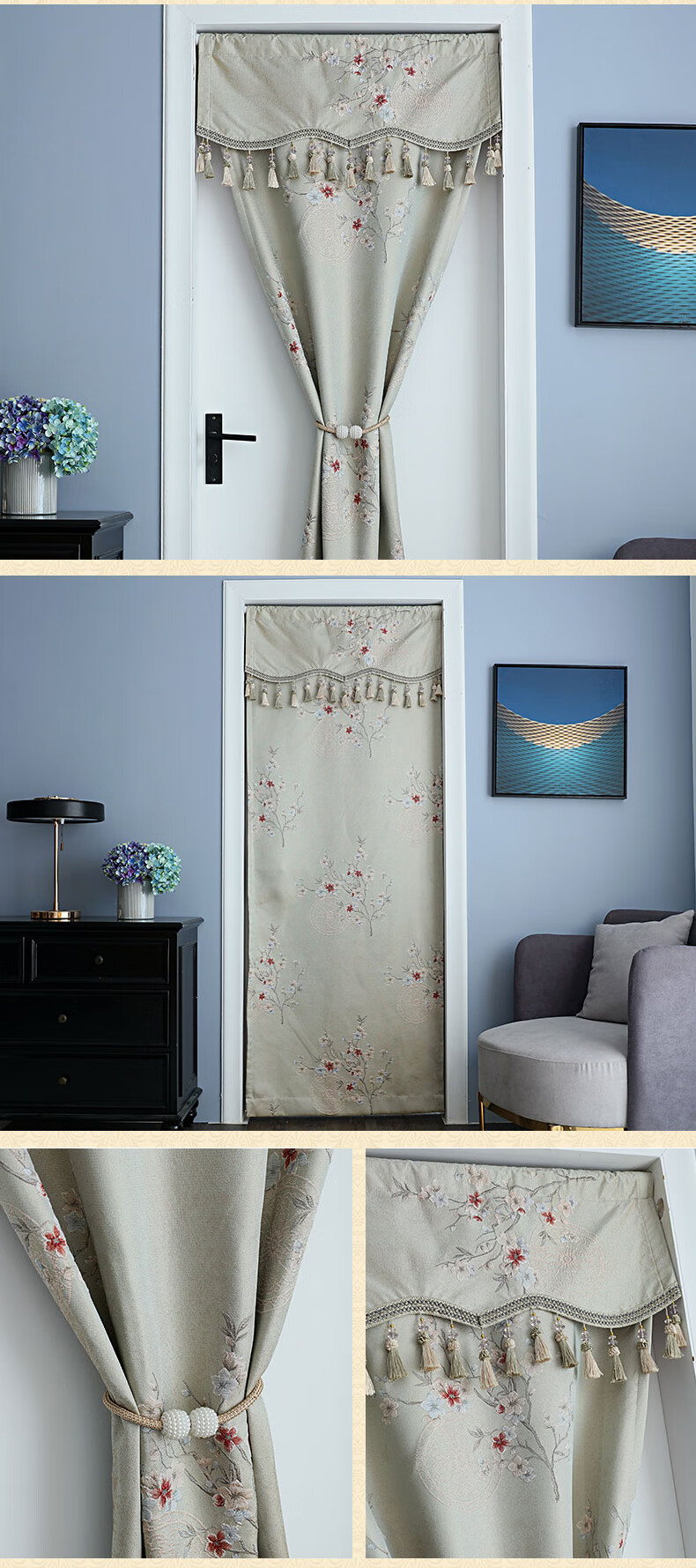 室内门帘半截日式门帘麻布欧式更衣卧室门帘布艺厨房半截遮挡帘厕所