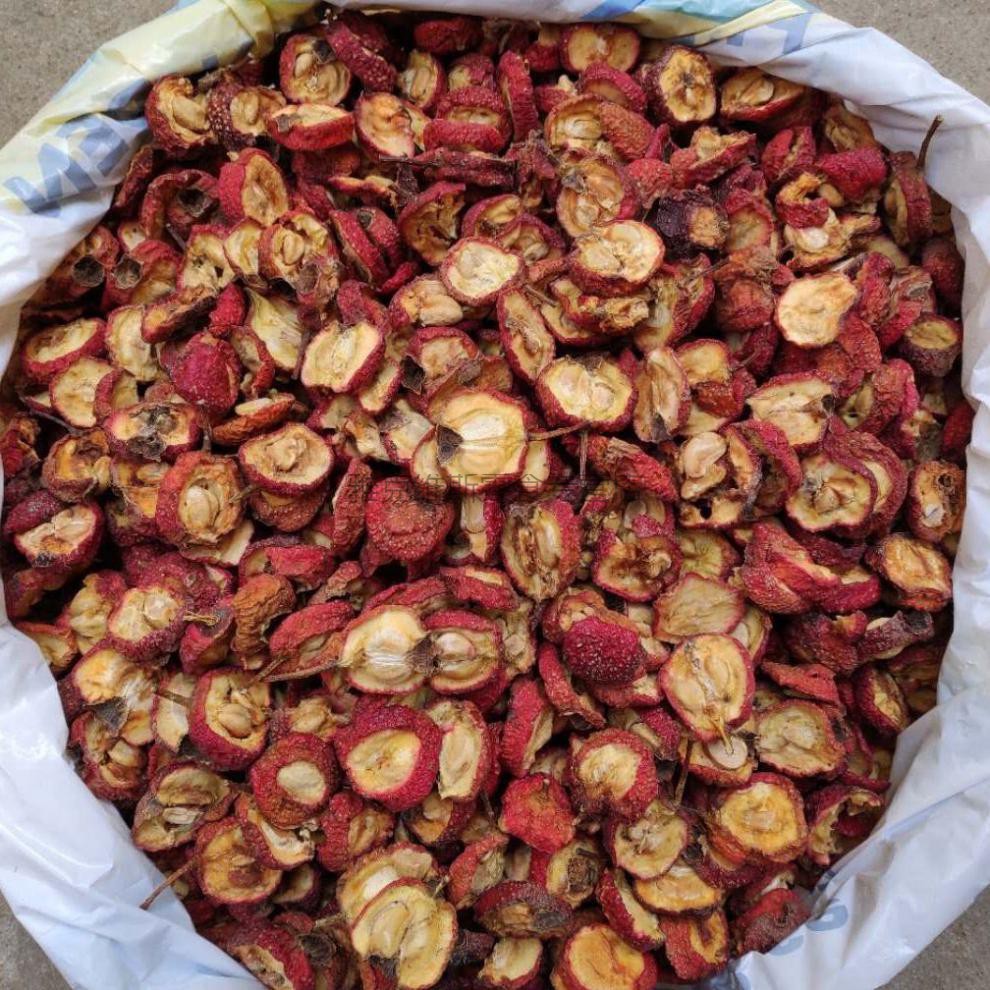 山楂干有核山楂干泡茶500g新鲜有籽山楂片干山楂 另有无籽山楂圈 500