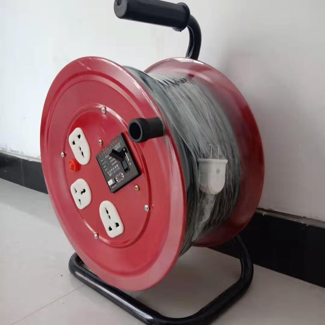 电缆盘绕线器线滚子缠2芯1525平方纯铜牛筋线20米60米70米红盘220v空