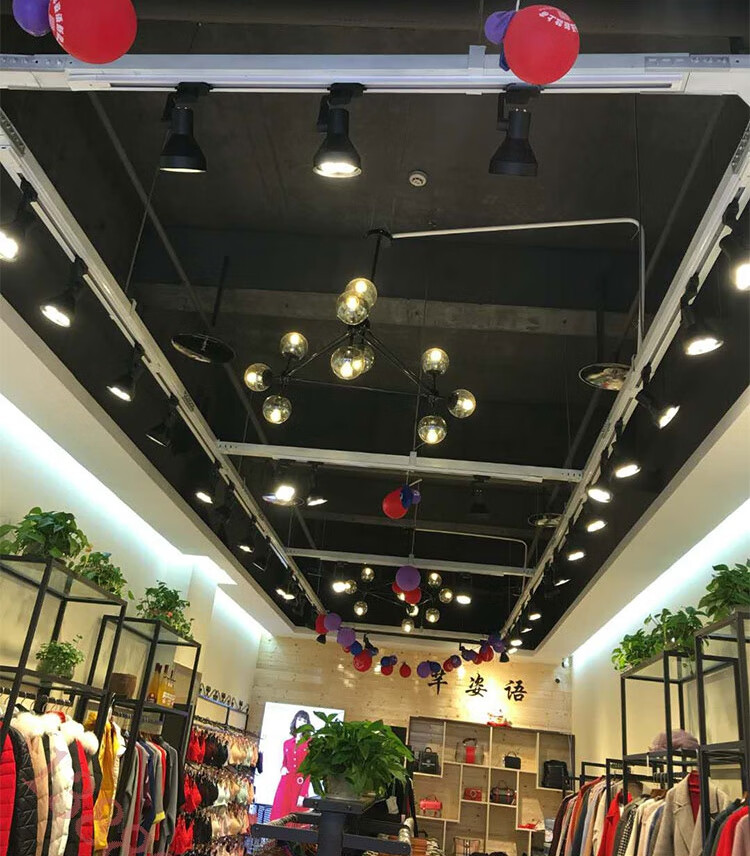 科勒京 高楼层轨道桥架吊筋框架超市服装店桥架led射灯店铺商用轨道