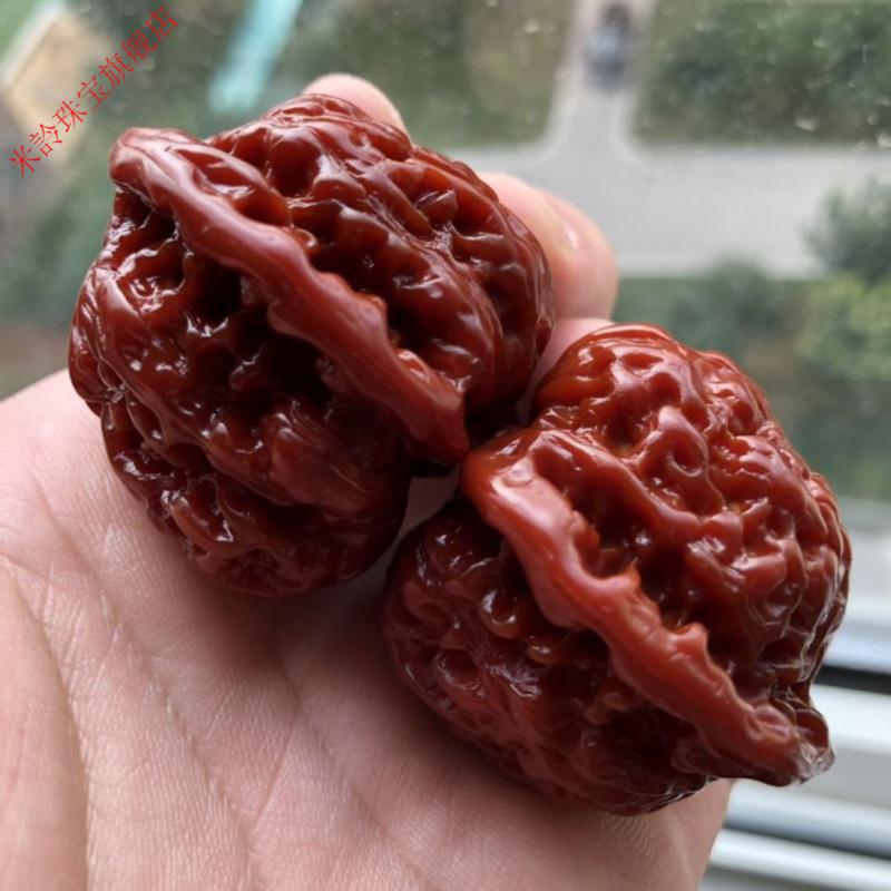 文玩核桃机刷包浆玉化官帽把玩精品配对狮子头四座楼手把件男女机刷