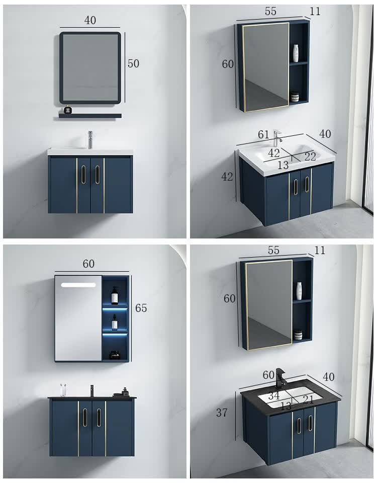 希箭(horow)官方旗舰同款合金小户型浴室柜组合洗漱台一体陶瓷洗脸盆