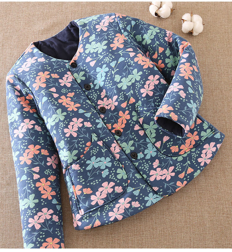 圆领纯棉花袄棉衣内胆小棉袄女士修身加厚贴身内穿棉服妈妈中老年人