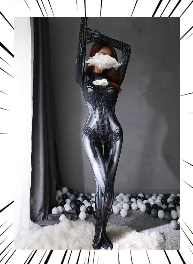 蜘蛛侠战衣紧身衣潮牌蜘蛛侠紧身衣女款大人蜘蛛服装抖音同款变装cos