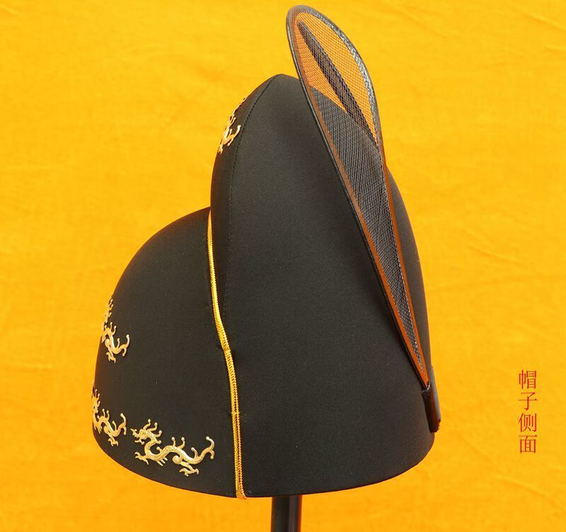 皇帝头冠乌纱翼善冠明制首服帽翅可调配飞鱼服汉服首服帽明朝锦衣卫