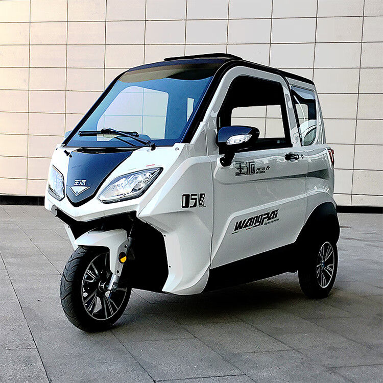 豪华全封闭新国标电动三轮车可上牌全封闭电瓶车成人接送孩子3c认证