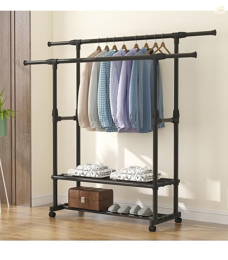 闪约置衣架室内衣架卧室省空间衣架落地ins简约主卧挂衣架矮衣架置