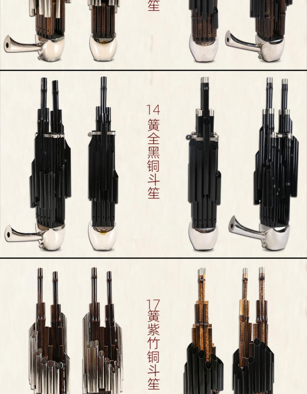 笙乐器初学者14簧方笙17簧21簧圆笙降b降ced调初学笙乐器 21簧紫竹