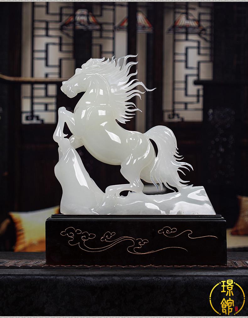 璟馆办公室新家工艺品开张马到功成摆件玉石新家乔迁礼开业送礼开业礼